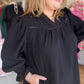 Timeless Autumn Curvy Black Long Sleeve Mini Dress