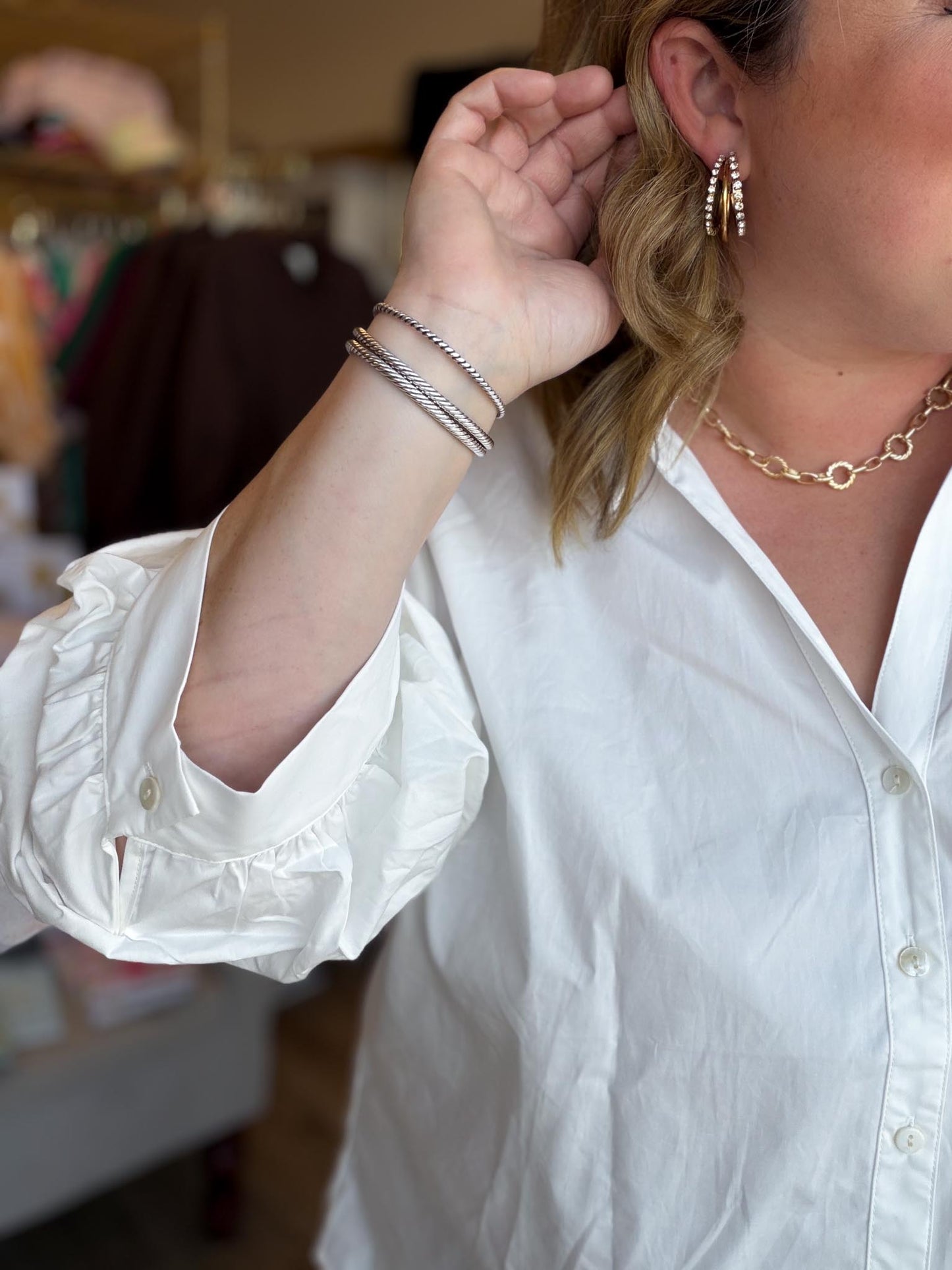 Timeless Heirloom Plus-Size White Button Down Top