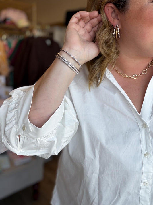 Gold Circle Chain Link Necklace