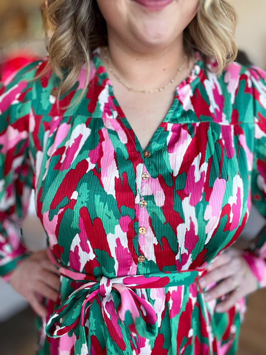 Timeless with a Twist Curvy Maxi Dress