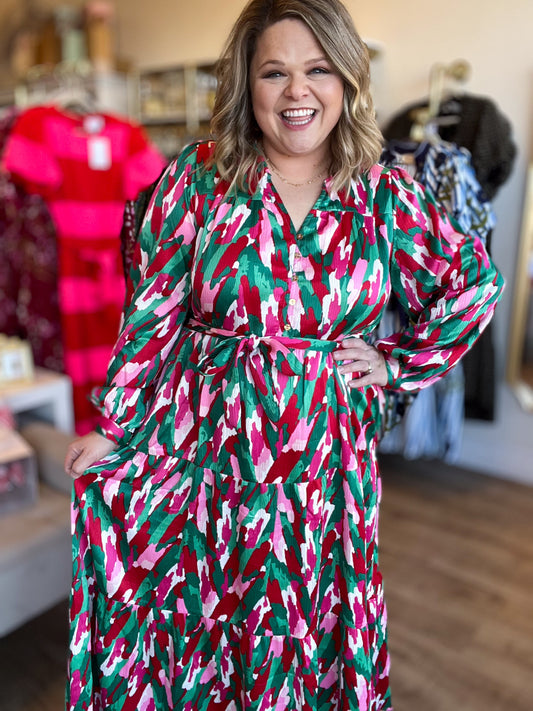 Timeless with a Twist Curvy Maxi Dress