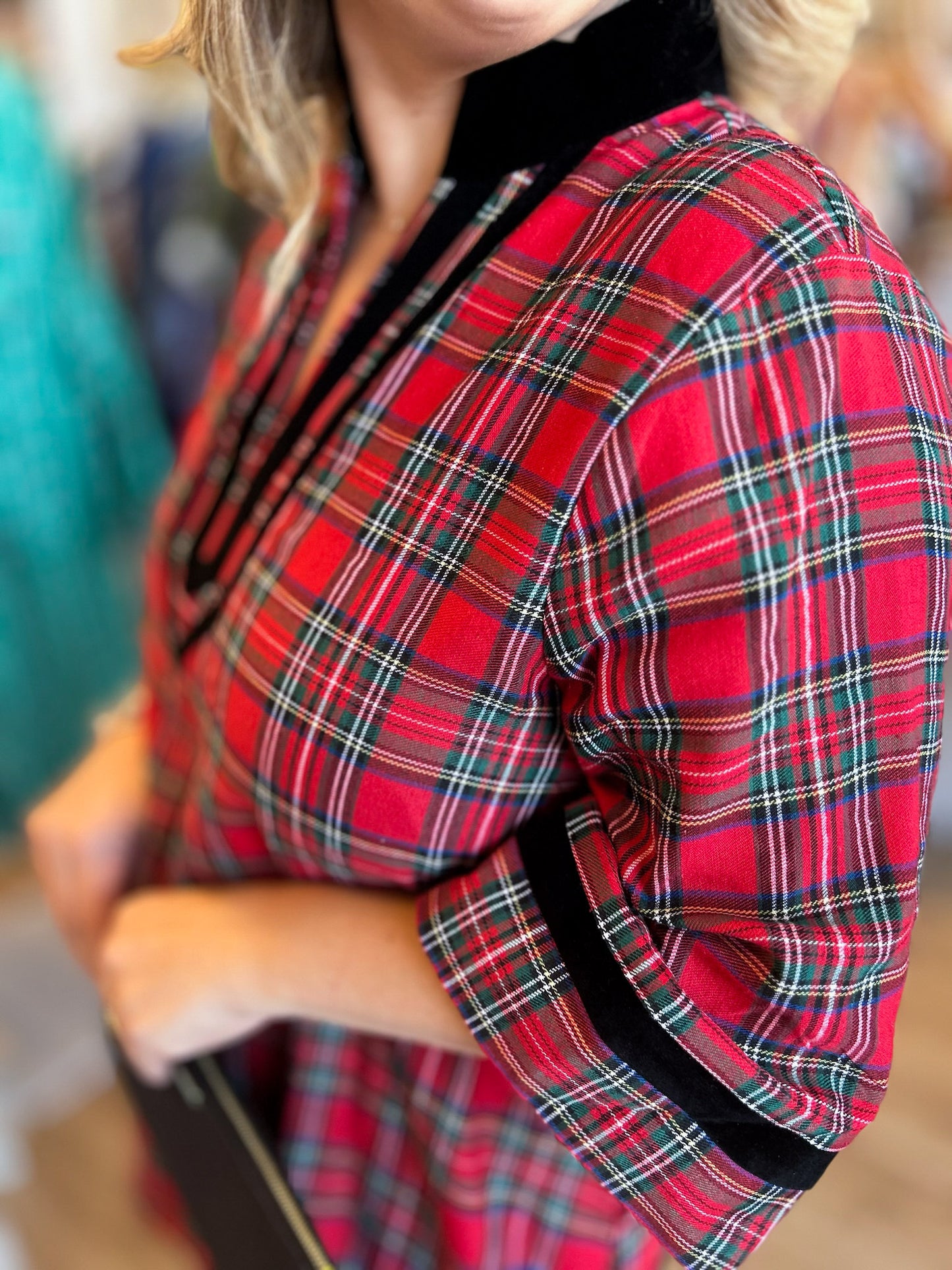 Tis the Season Curvy Tartan Mini Dress