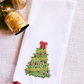 Traditional Tree Embroidered Tea Towel