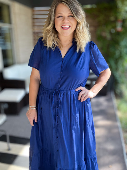 Treated Like Royalty Plus-Size Blue Maxi Dress