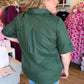 Très Belle Curvy Army Green Blouse