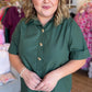 Très Belle Curvy Army Green Blouse