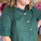 Très Belle Curvy Army Green Blouse