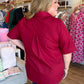Très Belle Curvy Crimson Blouse