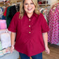 Très Belle Curvy Crimson Blouse