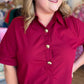 Très Belle Curvy Crimson Blouse
