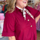 Très Belle Curvy Crimson Blouse