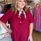 Très Belle Curvy Crimson Blouse