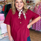 Très Belle Curvy Crimson Blouse