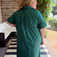 Tres Chic Curvy Dark Green Midi Dress