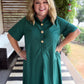 Tres Chic Curvy Dark Green Midi Dress