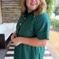 Tres Chic Curvy Dark Green Midi Dress
