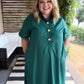 Tres Chic Curvy Dark Green Midi Dress