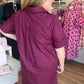 Tres Chic Curvy Wine Midi Dress