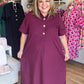 Tres Chic Curvy Wine Midi Dress