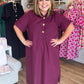Tres Chic Curvy Wine Midi Dress