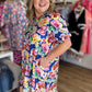 Tropic Like It's Hot Curvy Blue Floral Midi Dress