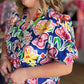 Tropic Like It's Hot Curvy Blue Floral Midi Dress
