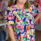 Tropic Like It's Hot Curvy Blue Floral Midi Dress