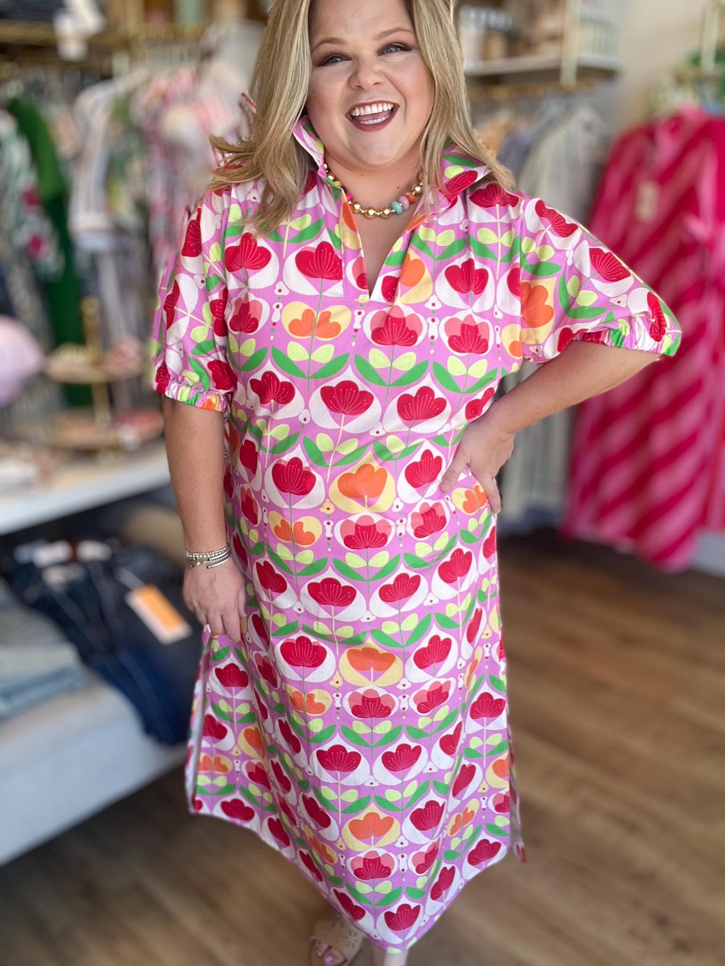 Tutti Frutti Floral Plus-Size Maxi Dress