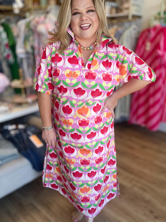 Tutti Frutti Floral Plus-Size Maxi Dress