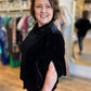 'Twas the Night Curvy Black Velvet Top