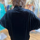 'Twas the Night Curvy Black Velvet Top