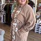 Uptown Rodeo Plus-Size Camel Embroidered Mini Dress
