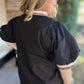 Velvet Roast Curvy Contrast Trim Top