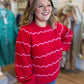 Very Merry Plus-Size Red Wavy Sweater