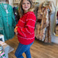 Very Merry Plus-Size Red Wavy Sweater