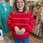 Very Merry Plus-Size Red Wavy Sweater