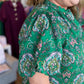 Vintage Vines Plus-Size Button Down Midi Dress