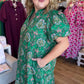 Vintage Vines Plus-Size Button Down Midi Dress