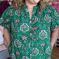 Vintage Vines Plus-Size Button Down Midi Dress