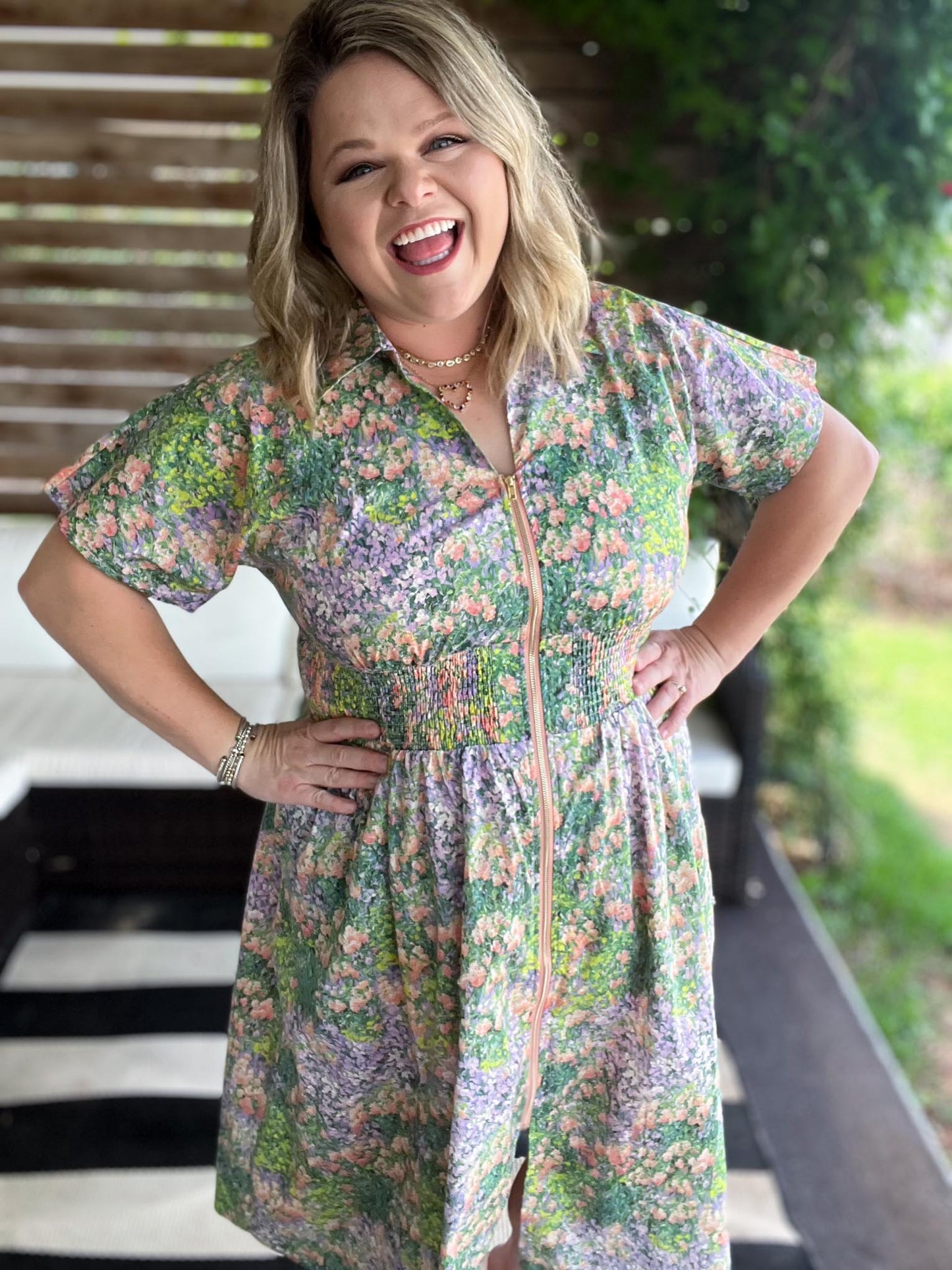 Viva La Flor Dress Curvy Floral Midi Dress