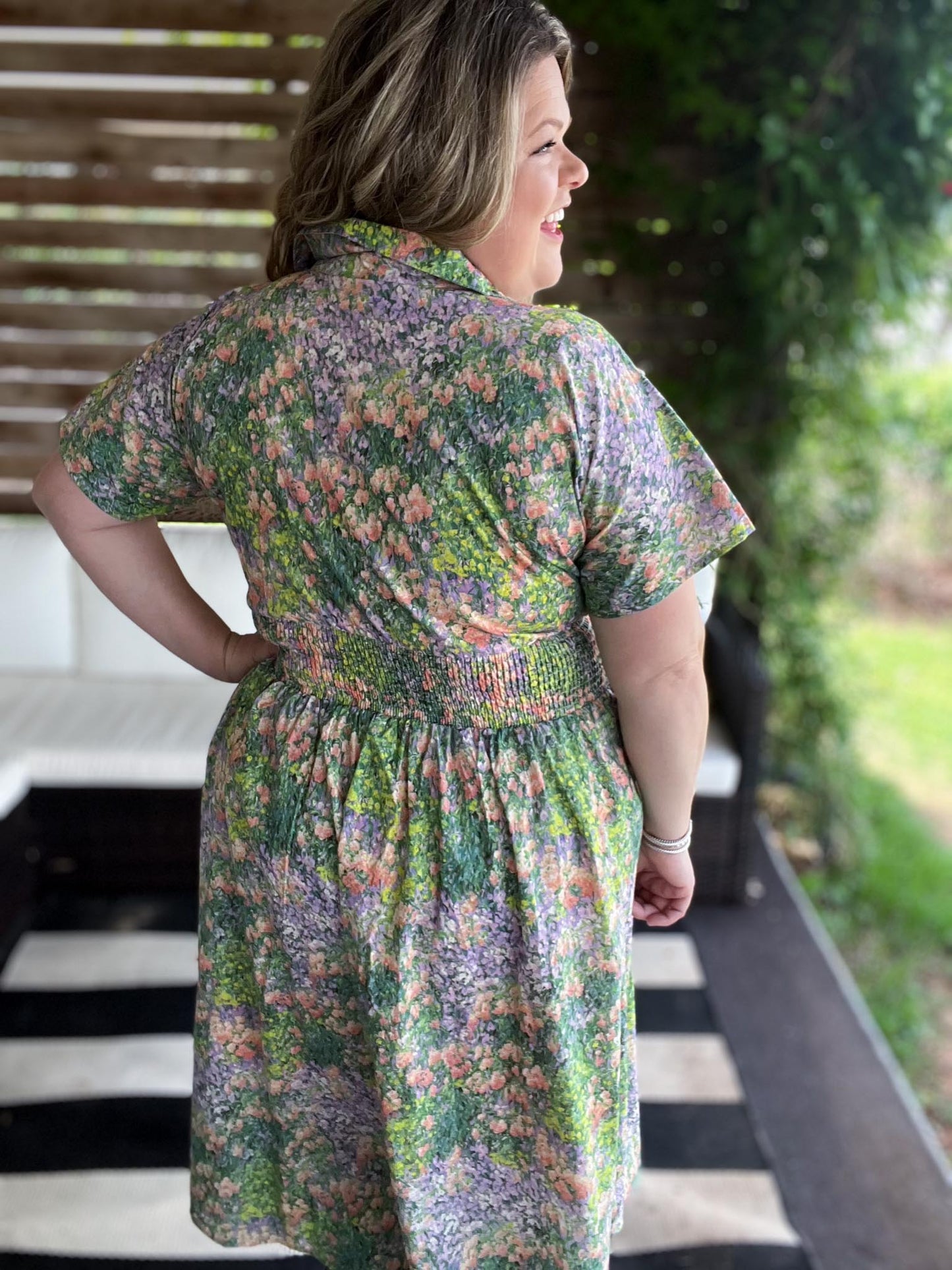 Viva La Flor Dress Curvy Floral Midi Dress