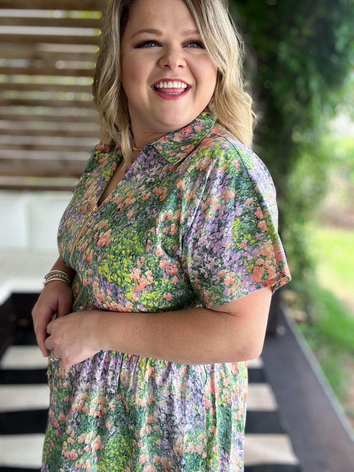 Viva La Flor Dress Curvy Floral Midi Dress