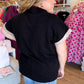 Weekend Retreat Curvy Black Half Zip Top