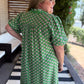 Weekend Wanderer Curvy Green Floral Midi Dress