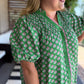 Weekend Wanderer Curvy Green Floral Midi Dress