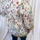 Whimsy Wisteria Curvy Ecru Floral Top