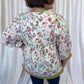 Whimsy Wisteria Curvy Ecru Floral Top
