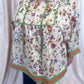 Whimsy Wisteria Curvy Ecru Floral Top