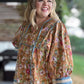 Whimsy Wisteria Curvy Terra Cotta Floral Top