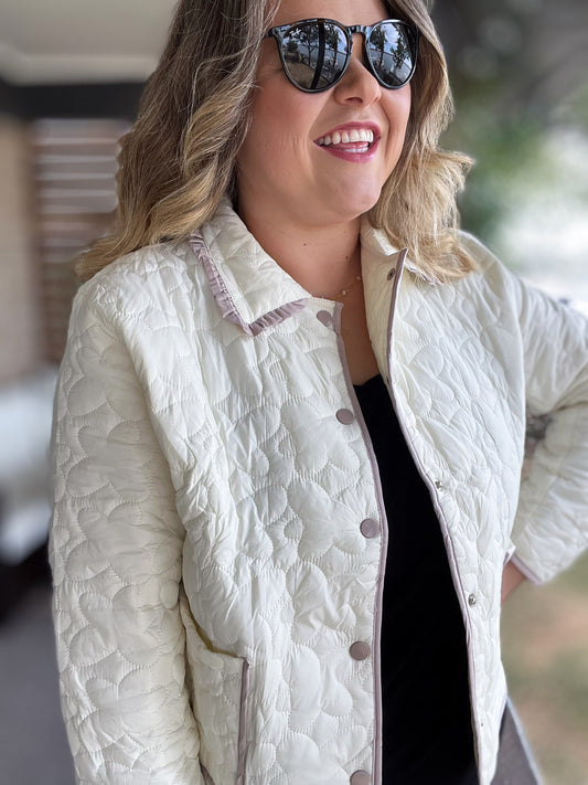 Whiskey Sour Curvy Cropped Quilted Jacket